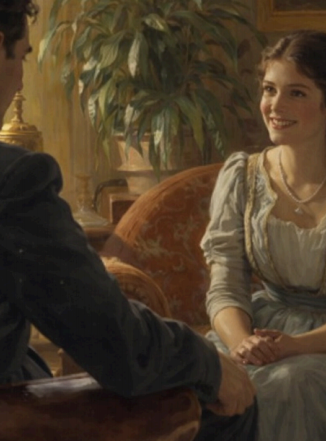 Escena íntima de una pareja conversando con atención